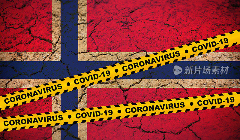 挪威- Covid-19冠状病毒大流行细胞发出黄色带危险信号